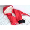 Soft predĺžená bunda s chĺpkovým rubom - červená
