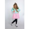 Pískací softshellový kabát kombi mint/baby ružová