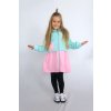 Pískací softshellový kabát kombi mint/baby ružová