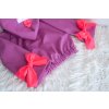 Pískacia softshellová bundička s mašľami na rukávoch lila pink/neón ružová