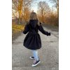 Pískací softshellový kabát s volán aplikáciou čierna