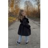Pískací softshellový kabát s volán aplikáciou čierna