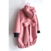 Kabát bouclé pink