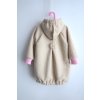 Kabát bouclé beige 2 mašle