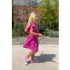 Kraťasy sukňové s pískacím ♥ príveskom lila pink