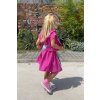 Ľahká crop-topová pískacia vesta lila pink