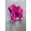 Ľahká crop-topová pískacia vesta lila pink