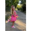 Kraťasy so sieťkovou vlečkou a pískacím ♥ ružová