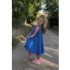 Pískacie kruhové šaty modrá
