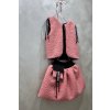 Obojstranná vesta pink bouclé/čierna