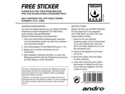 Andro lepiaca fólia Free sticker