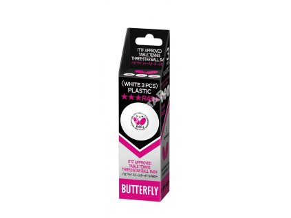 BTY lopty 3 star ***R40+ 3pcs. biela