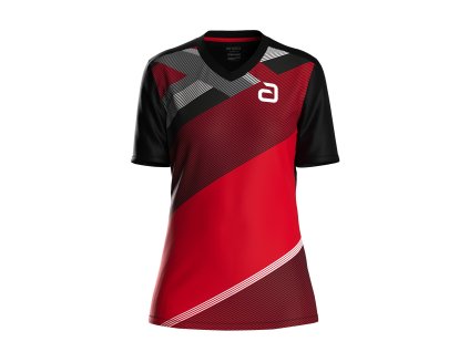 andro shirt Ataxa black red 300 021 204 women 1 front