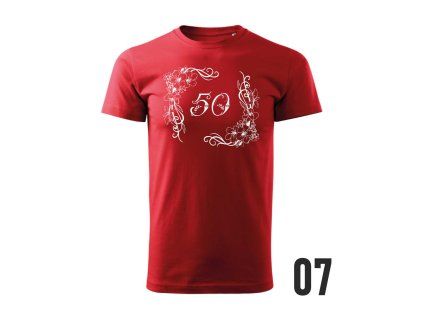 84 floral 50 cervene