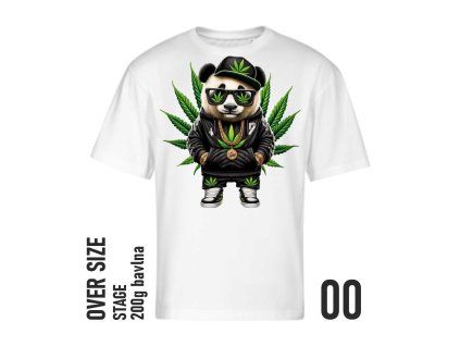 22 canabis bear biele tricko