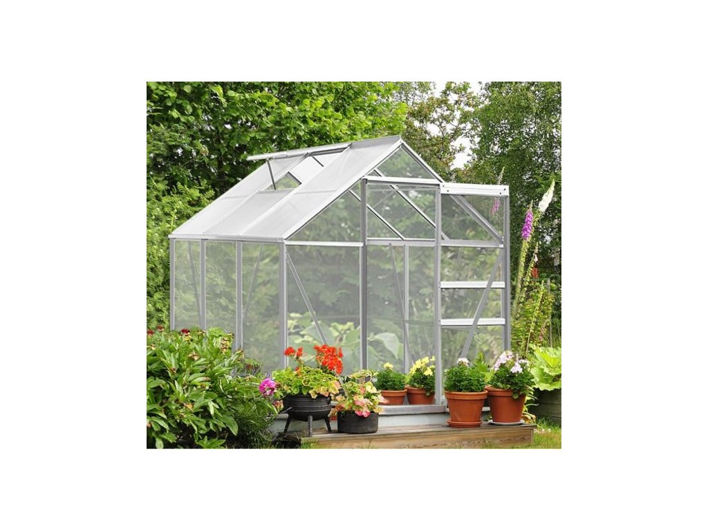 Zahradní skleník - 190 x 195 x 195 - plocha 3,7 m² - objem 5,85 m³ + základna 23178