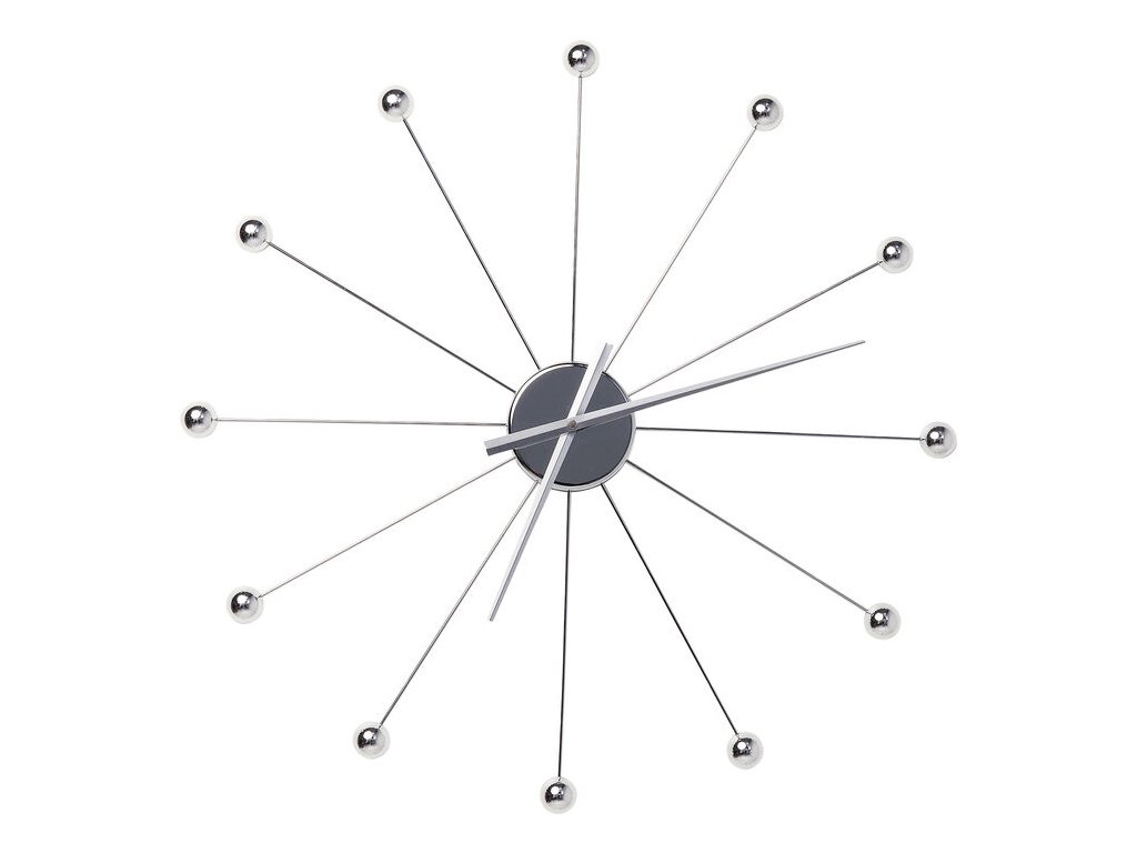 Kare Design Nástěnné hodiny Umbrella - chromové 16802