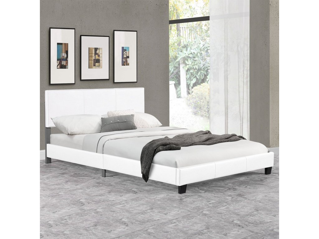 Čalouněná postel Bolonia 140 x 200 cm - bílá 30017