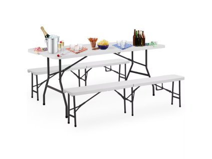 Pivní set 183 cm - bílý