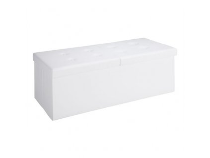 Úložný box s vyklápěcím víkem 80x40x40cm - bílý