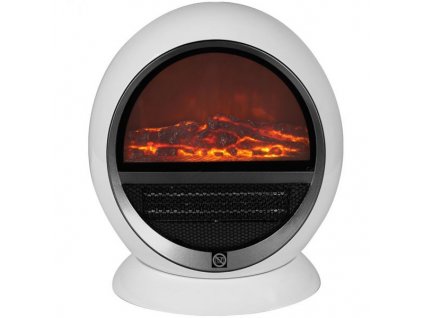 Ventilátorový ohřívač - krb 1500 W - bílý 25458