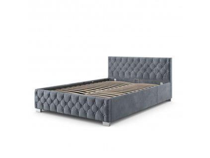 Čalouněná postel Nizza 180x200 - tmavě šedá