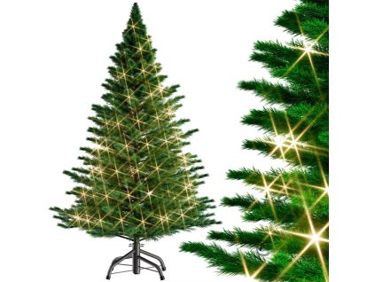 Umělý vánoční stromeček 140 cm + světelný řetěz