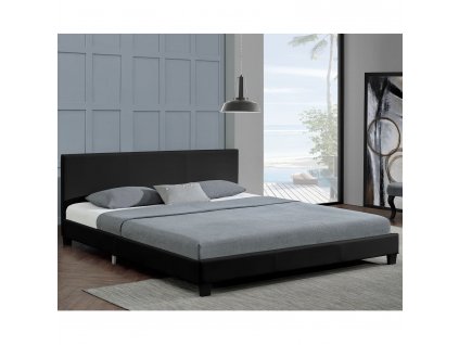 Čalouněná postel Bolonia 140 x 200 - černá 26495