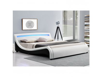 Čalouněná postel Malaga 140x200 cm - bílá 27518
