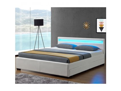 Čalouněná postel Lyon 140 x 200 cm - bílá 27811