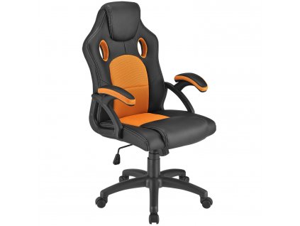 Kancelářská židle Montreal - černo / oranžová 27859