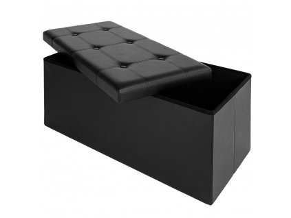 Úložný box černý - 80 x 40 x 40 cm 28019