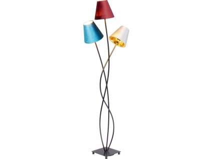 Kare Design Stojící lampa Flexible Velvet Schwarz Tre 16704