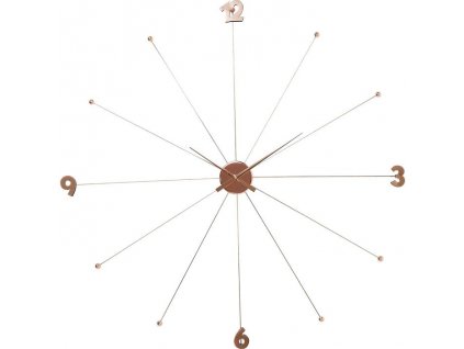 Kare Design Nástěnné hodiny Umbrella Rose Gold 16789