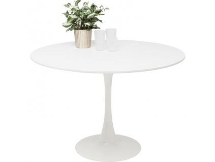 Kare Design Jídelní stůl Schickeria Ø110 cm bílý 16885
