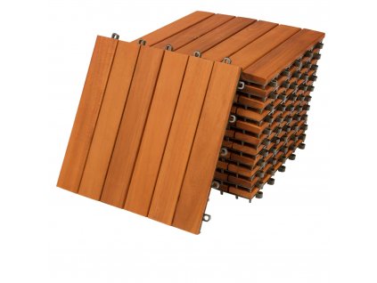 Dřevěné dlaždice - sada 11ks, 30×30 cm 24571