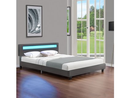 Čalouněná postel Paris 180 x 200 cm – tmavě šedá 28550