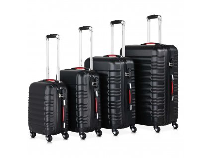 Set cestovních kufrů 4-dílný černý 29393