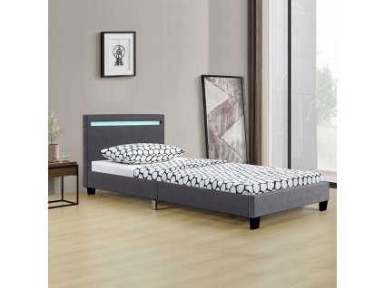 Čalouněná postel Verona 90 x 200 cm - šedá 29936