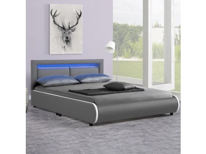 Čalouněná postel Murcia 140 x 200 cm - tmavě šedá 30039