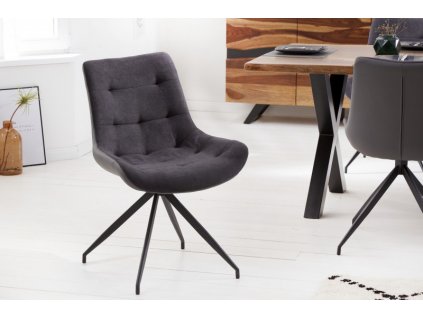 Designová židle Divani tmavě šedá 34450