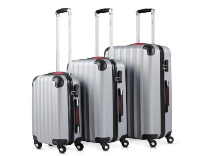 Set cestovních kufrů Base-3ks stříbrný