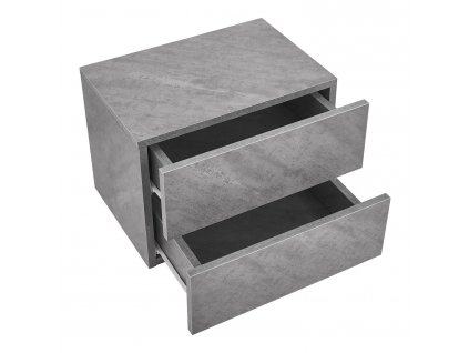 Závěsný noční stolek- šedý