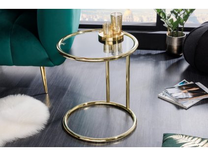 Odkládací stolek Art Deco zlatý 40319