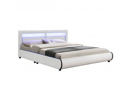 Čalouněná postel Murcia 180 x 200 cm - bílá