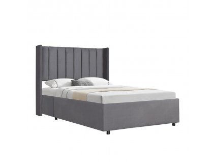 Čalouněná postel Savona 140 x 200 cm - tmavě šedá