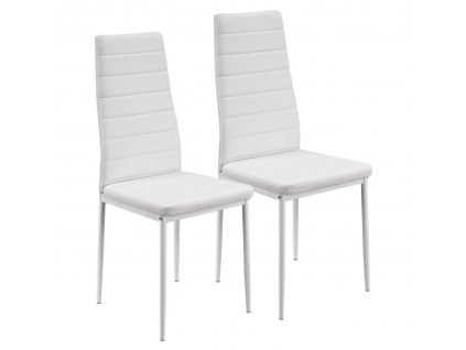 Sada 2 jídelních židlí Loja - bílá