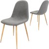 Designové jídelní křeslo 4ks s tmavě-šedým potahem 25286