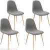 Designové jídelní křeslo 4ks s tmavě-šedým potahem 25289