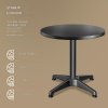 Hliníkový barový stůl Ø60 cm - černý informace